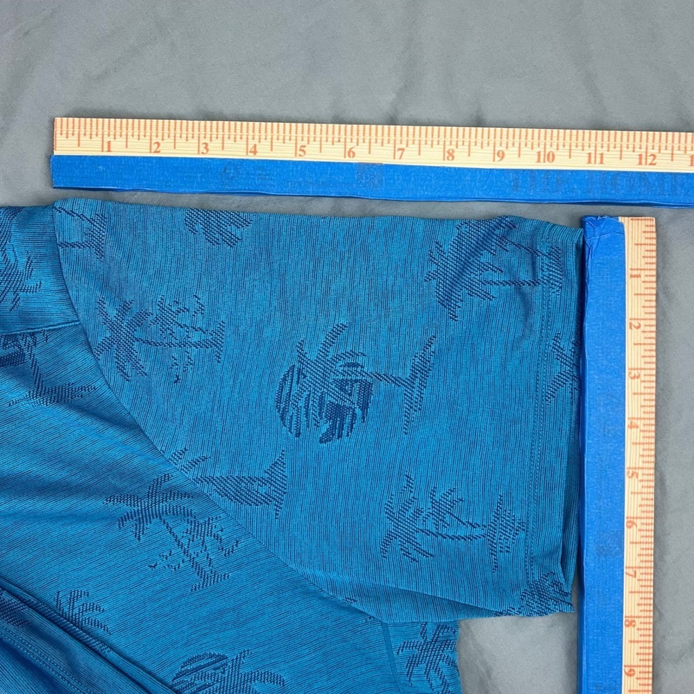 TOMMY BAHAMA IslandZone Polo Mens XXXL Blue Palm Tree Print Shirt Short Sleeve - Picture 6 of 15